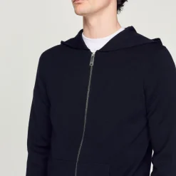 Sandro Paris Jerséis & Chalecos<Cardigan Con Capucha Y Cremallera