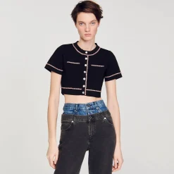 Sandro Paris Conjuntos<Cardigan Corto