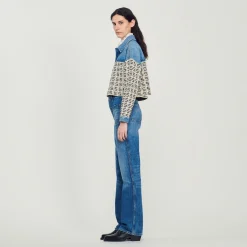 Sandro Paris Jerseys & Cárdigans<Cardigan Corto De Denim