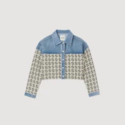 Sandro Paris Jerseys & Cárdigans<Cardigan Corto De Denim