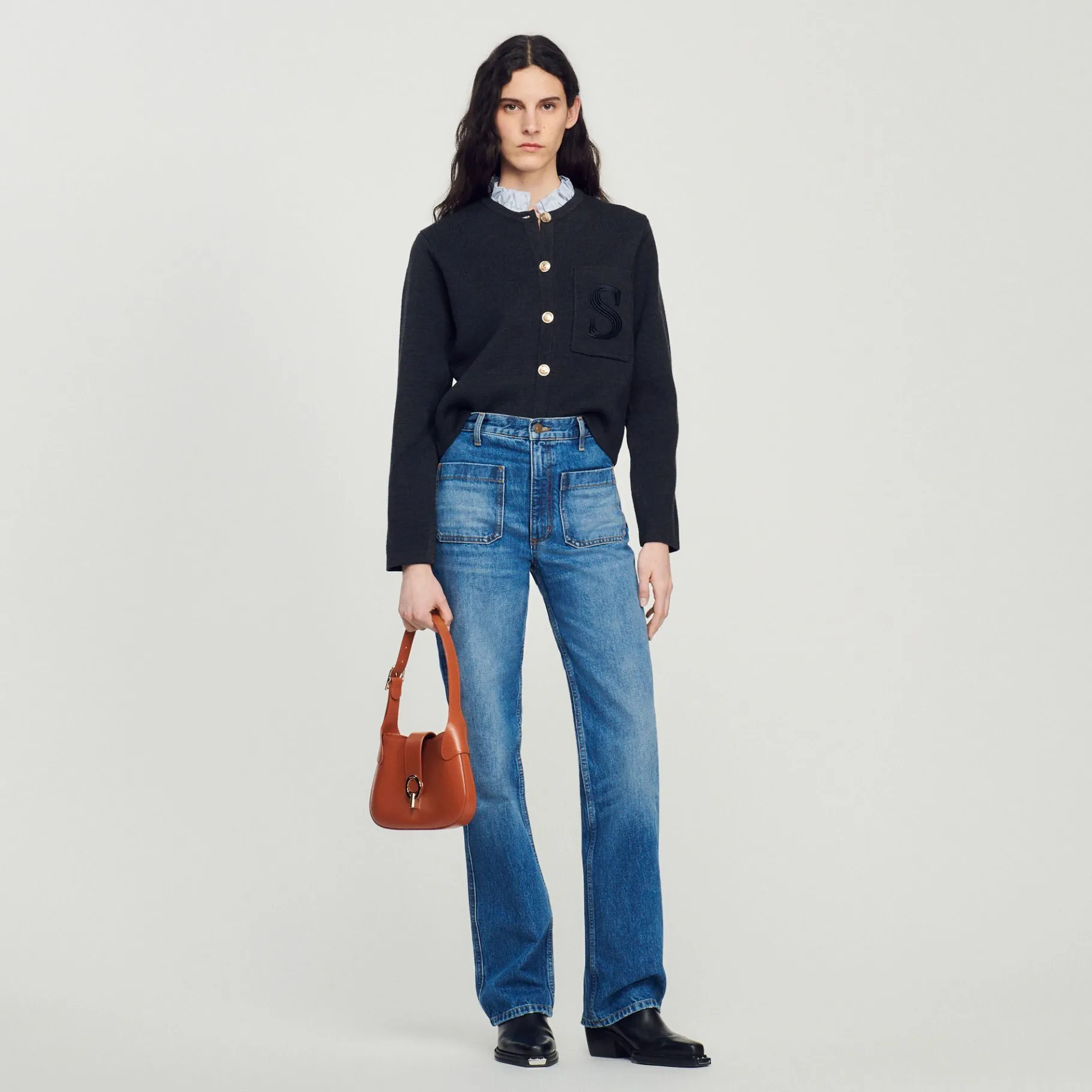 Sandro Paris Otros Accesorios<Cardigan De Lana Certificada