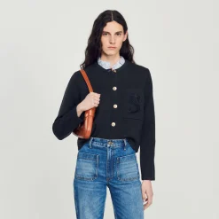Sandro Paris Otros Accesorios<Cardigan De Lana Certificada