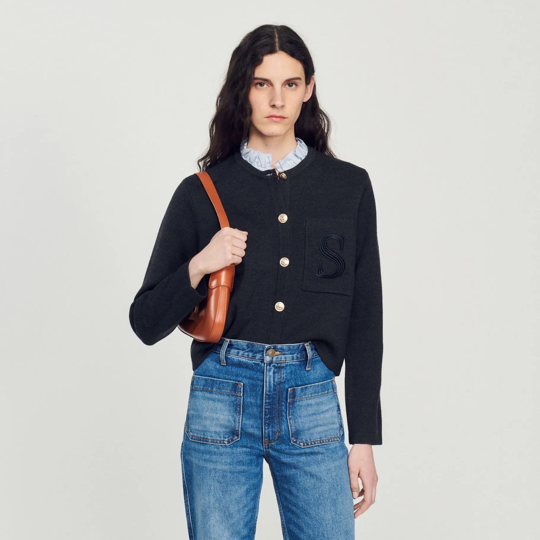 Sandro Paris Otros Accesorios<Cardigan De Lana Certificada