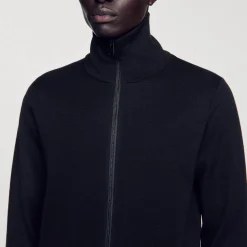 Sandro Paris Jerséis & Chalecos<Cardigan De Lana Con Cremallera