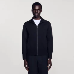 Sandro Paris Jerséis & Chalecos<Cardigan De Lana Con Cremallera