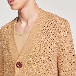 Sandro Paris Jerséis & Chalecos<Cardigan De Punto Calado