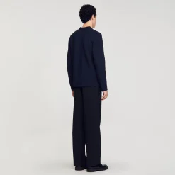 Sandro Paris Jerséis & Chalecos<Cardigan De Punto Con Flor De Jacquard