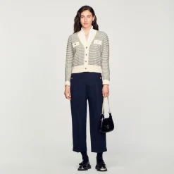 Sandro Paris Jerseys & Cárdigans<Cardigan De Punto De Rayas