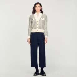 Sandro Paris Jerseys & Cárdigans<Cardigan De Punto De Rayas