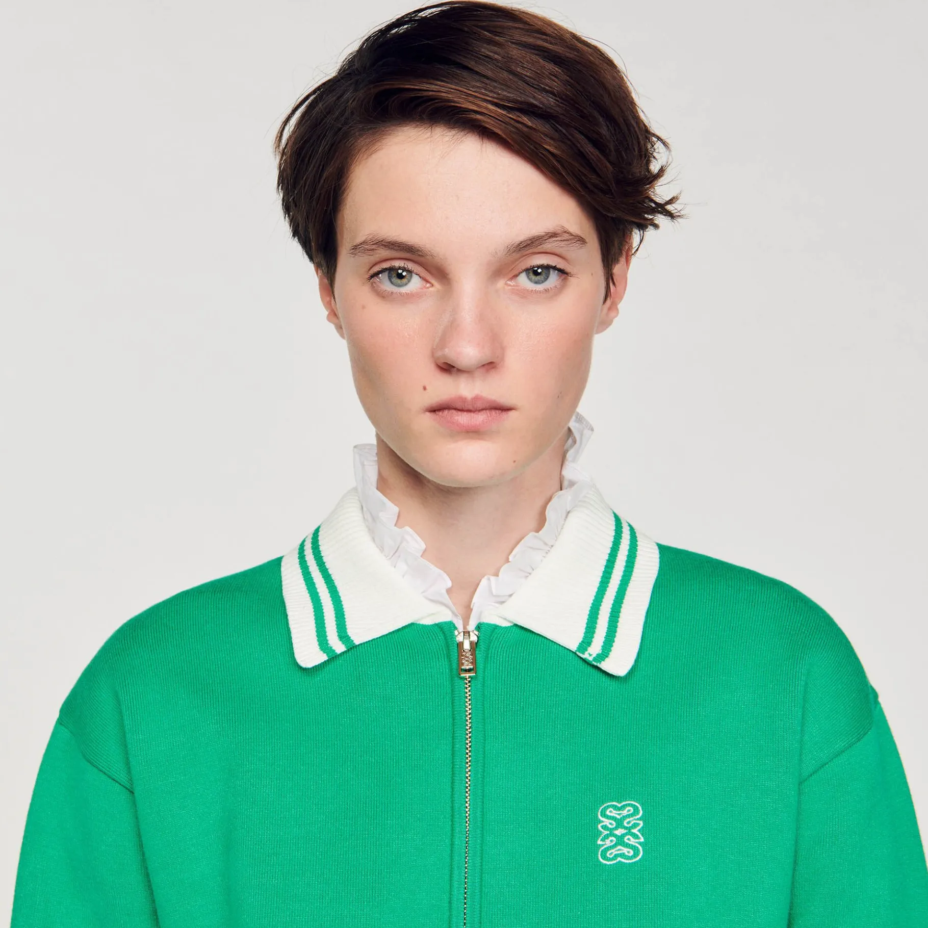 Sandro Paris Jerseys & Cárdigans<Cardigan Estilo Beisbol Con Cremallera