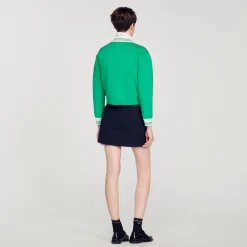 Sandro Paris Jerseys & Cárdigans<Cardigan Estilo Beisbol Con Cremallera