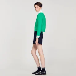 Sandro Paris Jerseys & Cárdigans<Cardigan Estilo Beisbol Con Cremallera