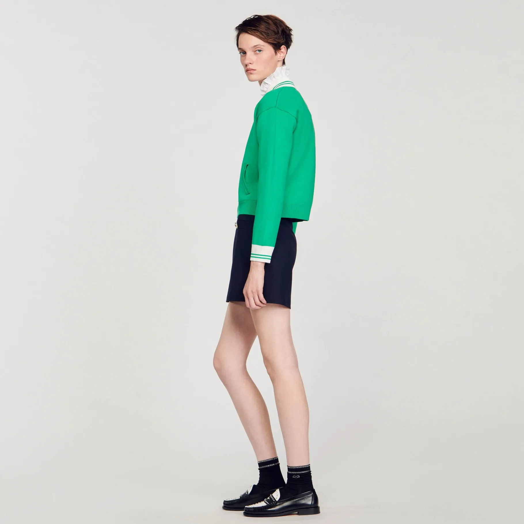 Sandro Paris Jerseys & Cárdigans<Cardigan Estilo Beisbol Con Cremallera