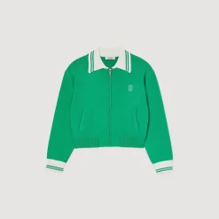Sandro Paris Jerseys & Cárdigans<Cardigan Estilo Beisbol Con Cremallera