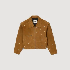 Sandro Paris Cazadoras & Chaquetas<Cazadora De Ante Decorada Con Tachuelas
