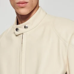 Sandro Paris Pieles<Cazadora Motera De Cuero