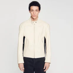 Sandro Paris Pieles<Cazadora Motera De Cuero