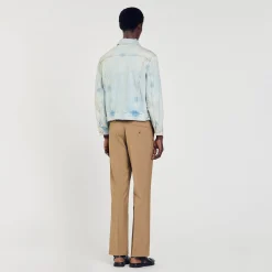 Sandro Paris Abrigos & Cazadoras<Cazadora Vaquera Descolorida