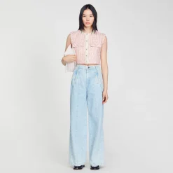 Sandro Paris Conjuntos<Chaleco De Sarga