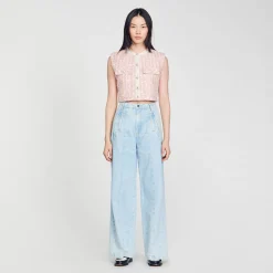 Sandro Paris Conjuntos<Chaleco De Sarga