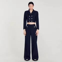 Sandro Paris Cazadoras & Chaquetas<Chaqueta Corta Con Botonadura Doble