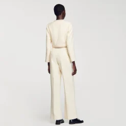 Sandro Paris Conjuntos<Chaqueta Corta De Sarga