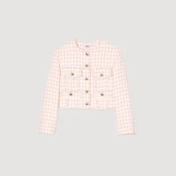 Sandro Paris Conjuntos<Chaqueta Corta De Sarga De Fantasia