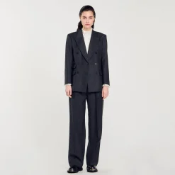 Sandro Paris Trajes<Chaqueta De Traje A Rayas