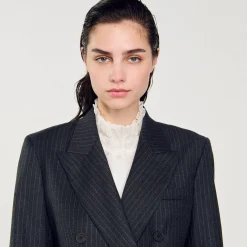 Sandro Paris Trajes<Chaqueta De Traje A Rayas