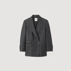 Sandro Paris Trajes<Chaqueta De Traje A Rayas