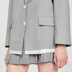 Sandro Paris Trajes<Chaqueta De Traje Con Acabados Satinados