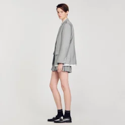 Sandro Paris Trajes<Chaqueta De Traje Con Acabados Satinados