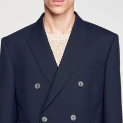 Sandro Paris Trajes & Smokings<Chaqueta De Traje Cruzada