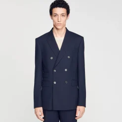 Sandro Paris Trajes & Smokings<Chaqueta De Traje Cruzada