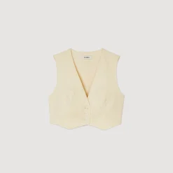 Sandro Paris Trajes<Chaqueta De Traje De Mezcla De Lino