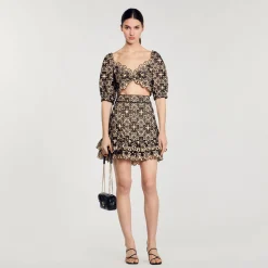 Sandro Paris Faldas & Shorts<Falda Corta Con Bordado Ingles