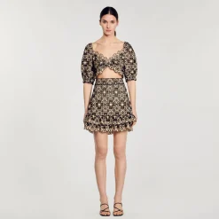 Sandro Paris Faldas & Shorts<Falda Corta Con Bordado Ingles