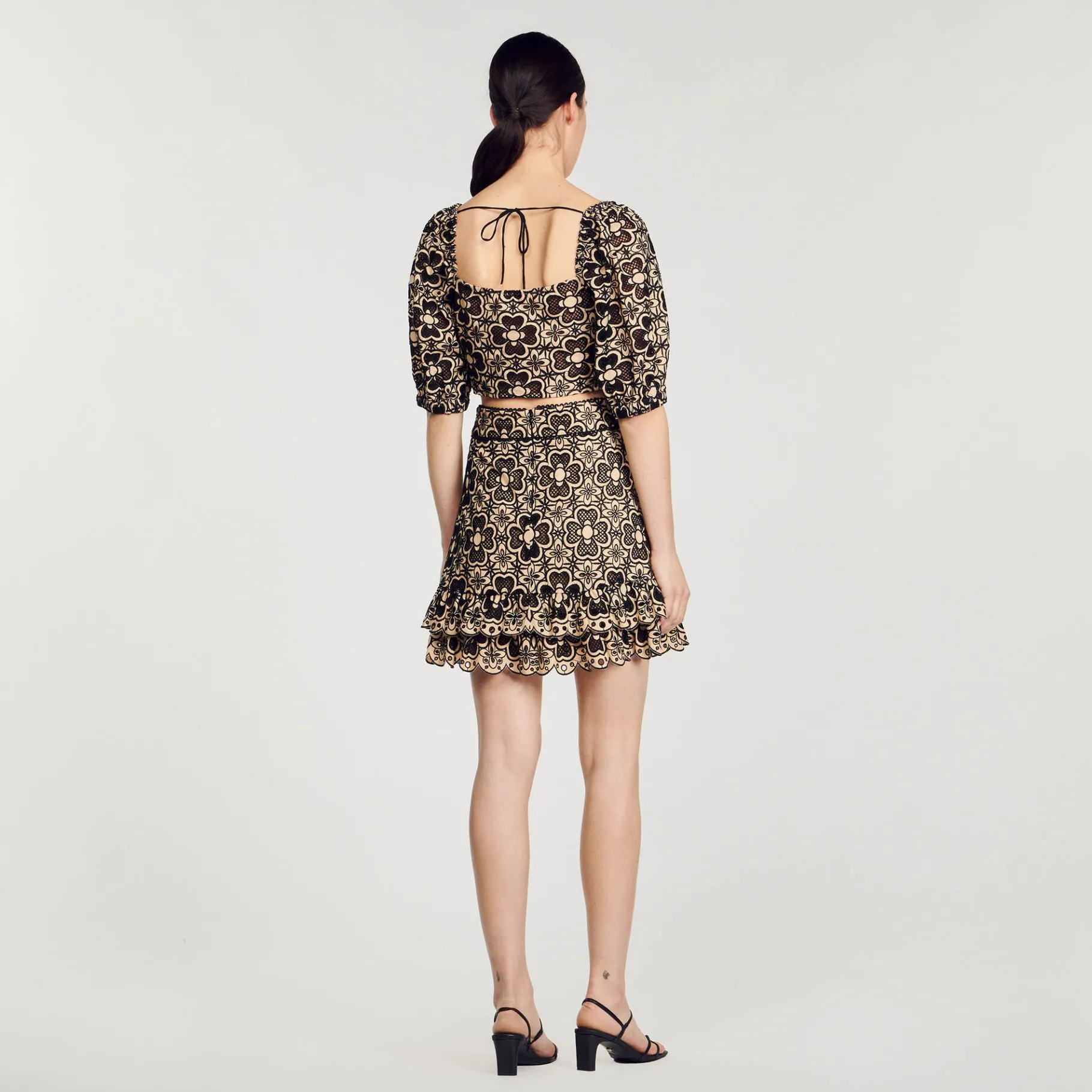 Sandro Paris Faldas & Shorts<Falda Corta Con Bordado Ingles