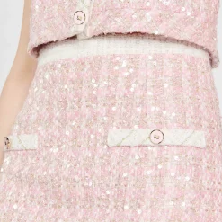 Sandro Paris Conjuntos<Falda Corta De Sarga