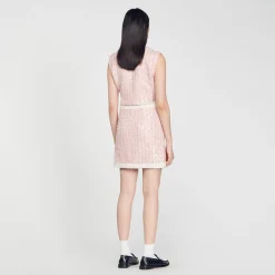 Sandro Paris Conjuntos<Falda Corta De Sarga