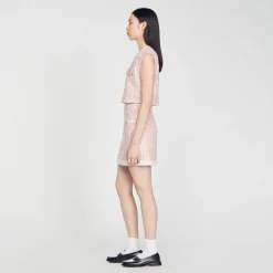 Sandro Paris Conjuntos<Falda Corta De Sarga