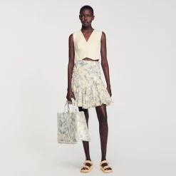 Sandro Paris Conjuntos<Falda De Flores Con Volantes