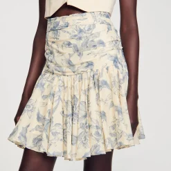 Sandro Paris Conjuntos<Falda De Flores Con Volantes