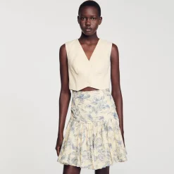 Sandro Paris Conjuntos<Falda De Flores Con Volantes