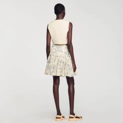 Sandro Paris Conjuntos<Falda De Flores Con Volantes