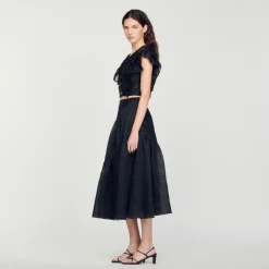 Sandro Paris Faldas & Shorts<Falda Larga Con Volantes