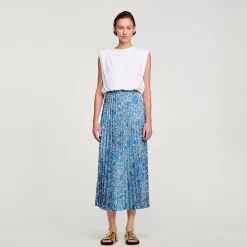 Sandro Paris Faldas & Shorts<Falda Larga Fluida Con Estampado Floral