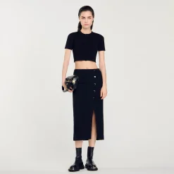 Sandro Paris Faldas & Shorts<Falda Midi De Tweed