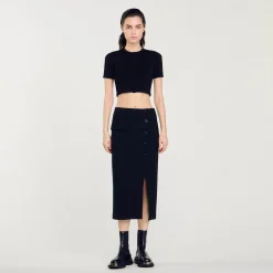 Sandro Paris Faldas & Shorts<Falda Midi De Tweed