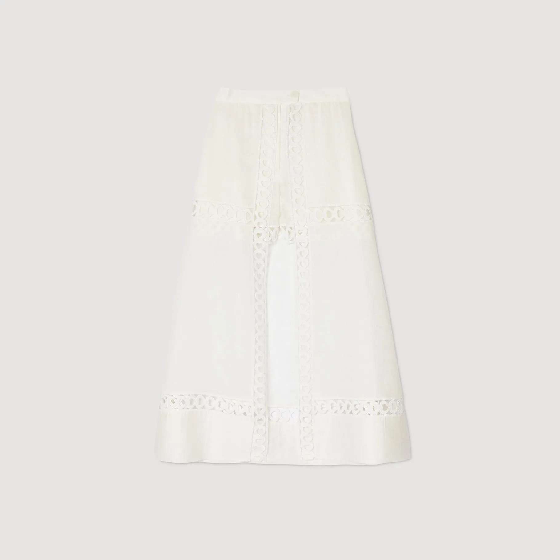 Sandro Paris Faldas & Shorts<Falda Pantalon Larga De Mezcla De Lino